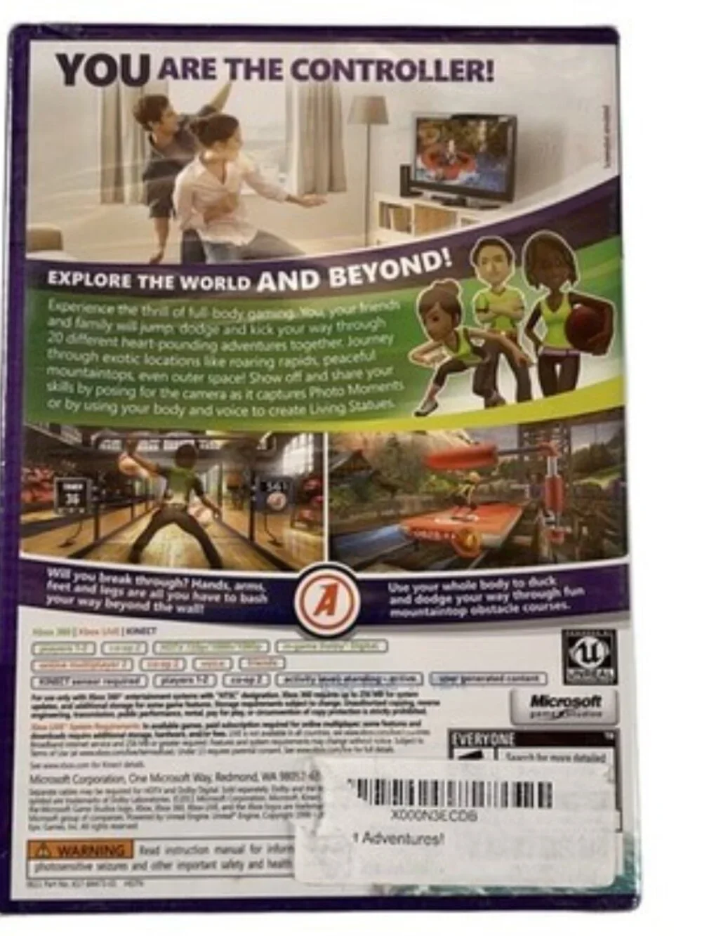 Kinect Adventures! Xbox 360 New Sealed